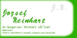 jozsef meinhart business card